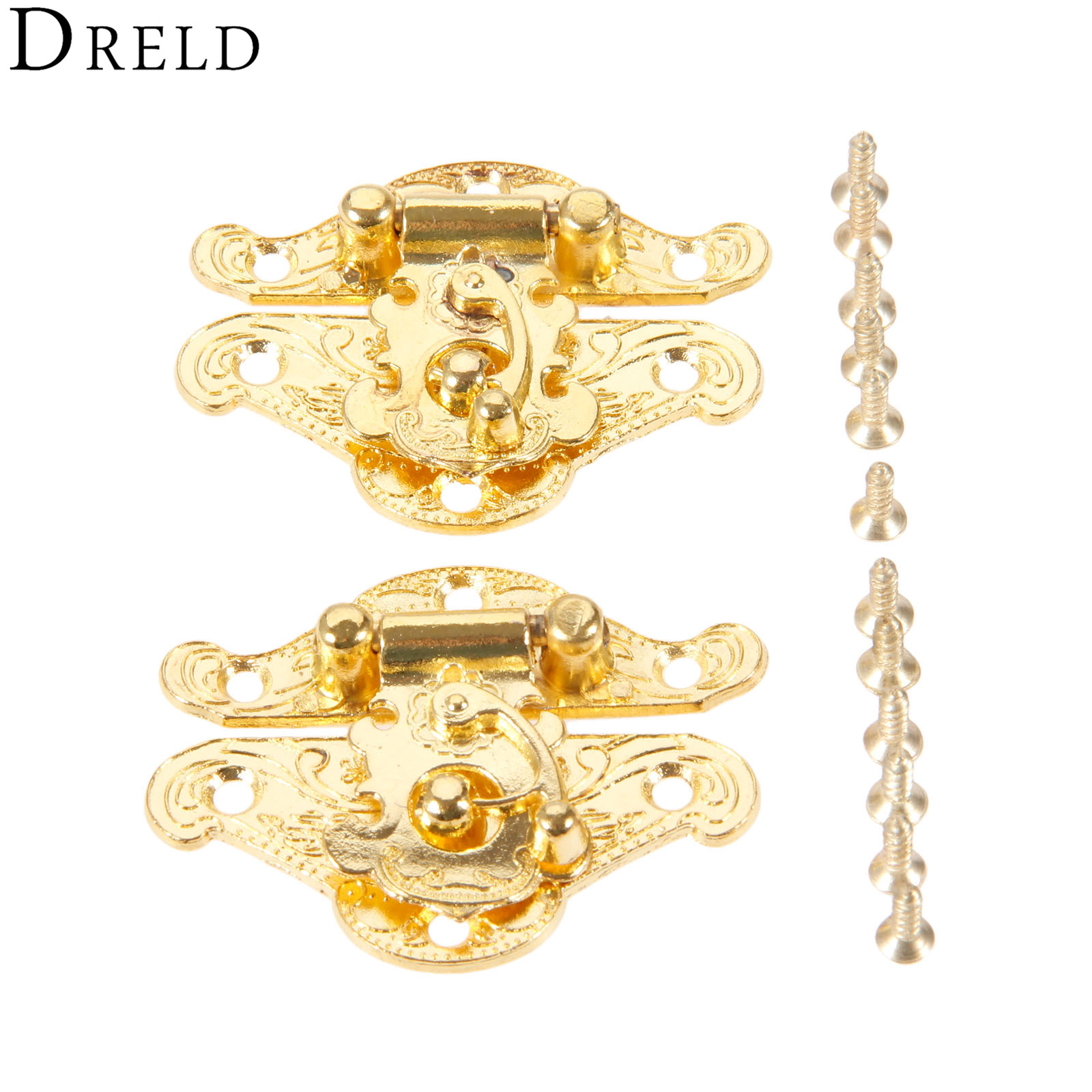 Furniture Hardware Products - Drold 2 Buah Grendel Box Emas