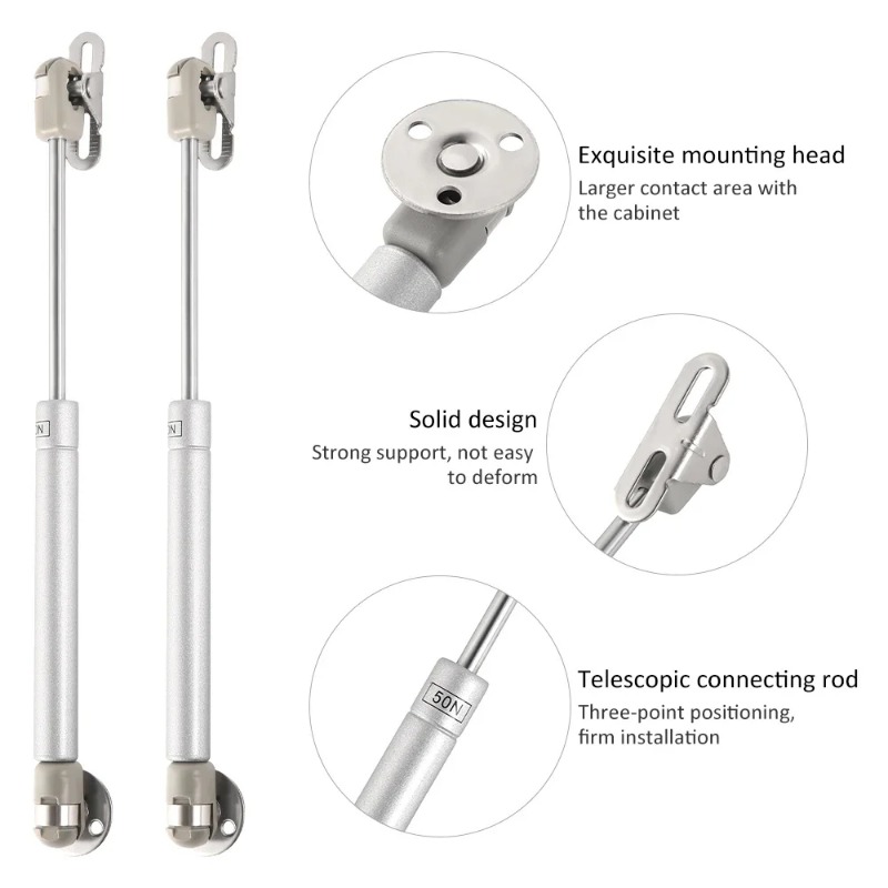 Cabinet Hinge Overlay - 2Pcs 20/60/100N/150N Engsel Furnitur Penyangga Pintu