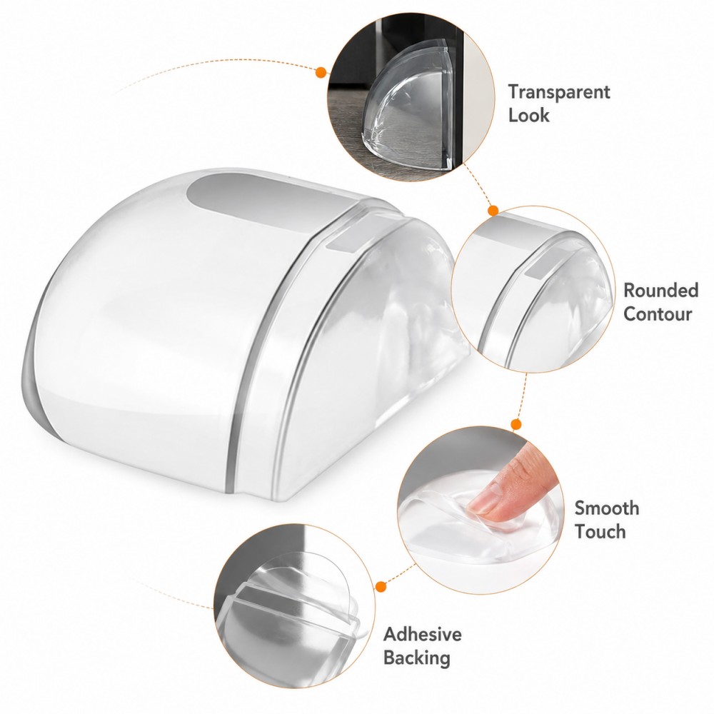 Furniture Hardware Parts - Penahan Pintu Silikon Transparan untuk Pintu,