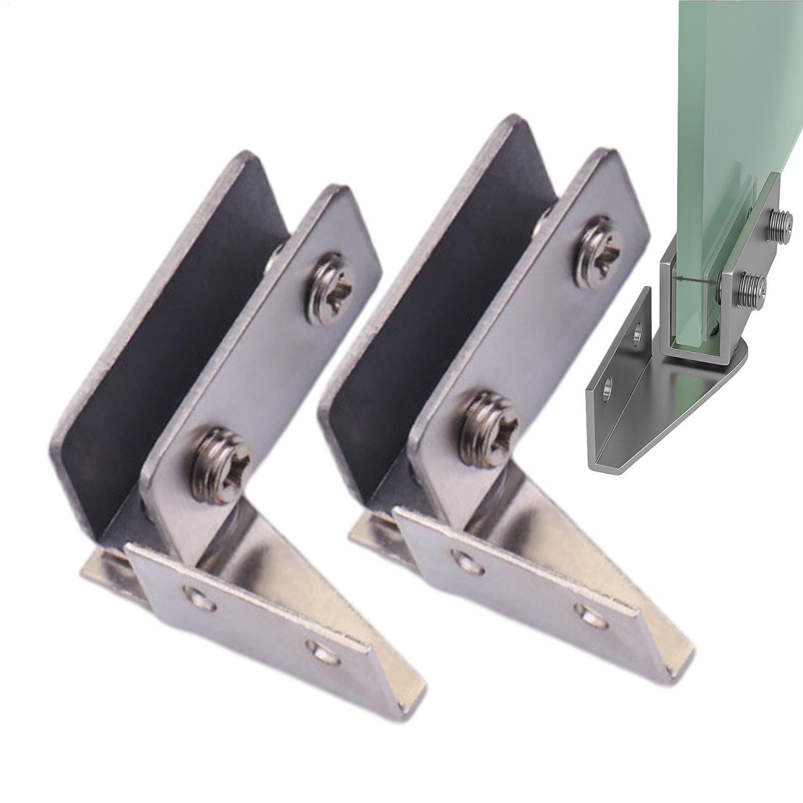Furniture Rotating Hardware - 2 Buah Engsel Pintu Kaca Tanpa