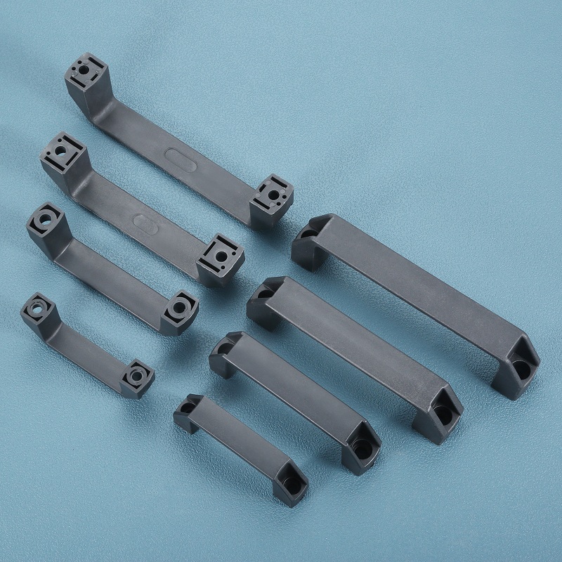 Furniture Rotating Hardware - 2 buah gagang furnitur hitam plastik