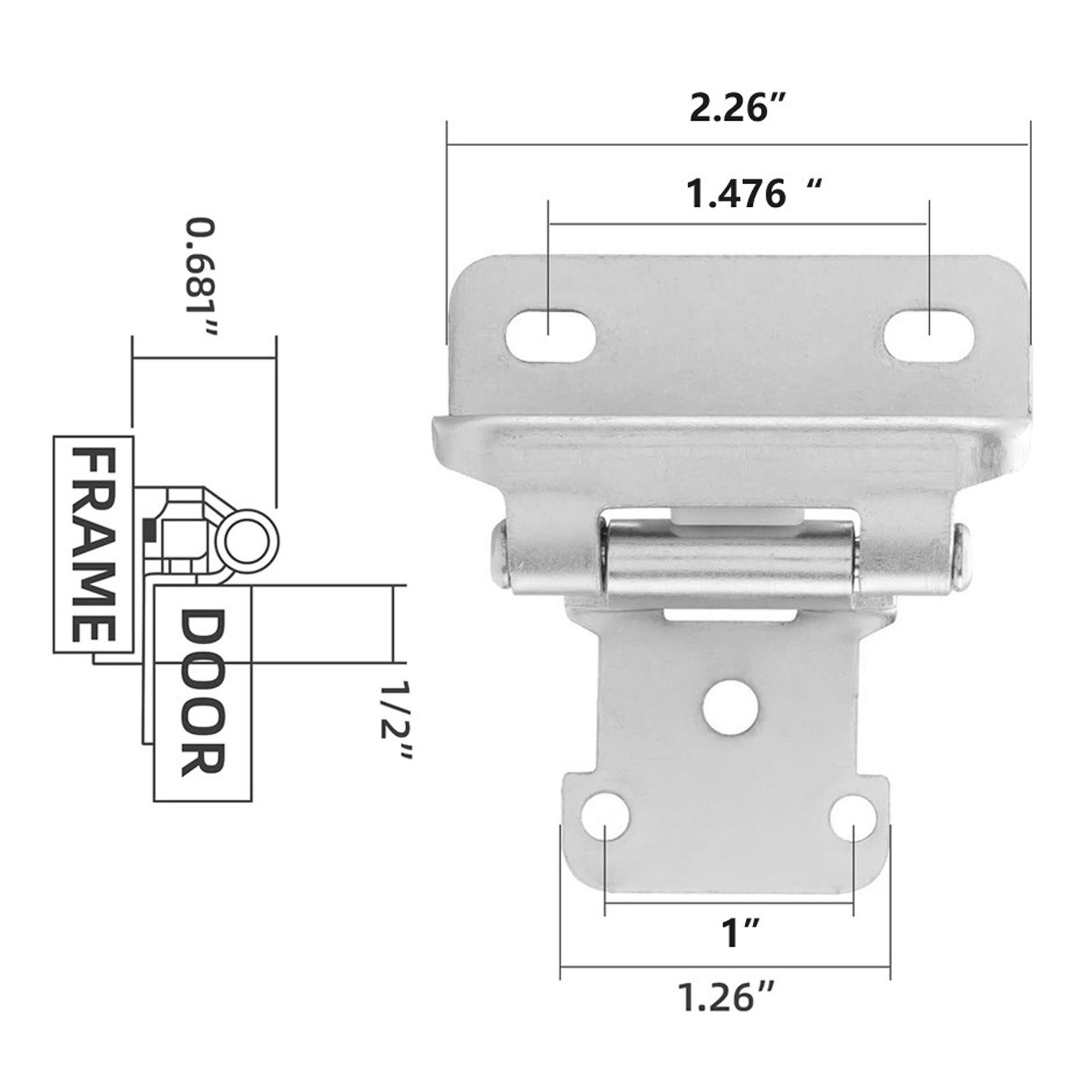 2 buah engsel pintu logam deng - Cabinet Hinge Overlay ulasan dan harga