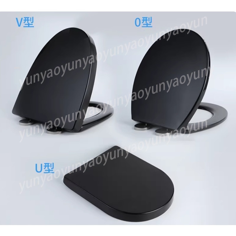 Dudukan Kloset Universal Hitam - Soft Close Hinge ulasan dan harga